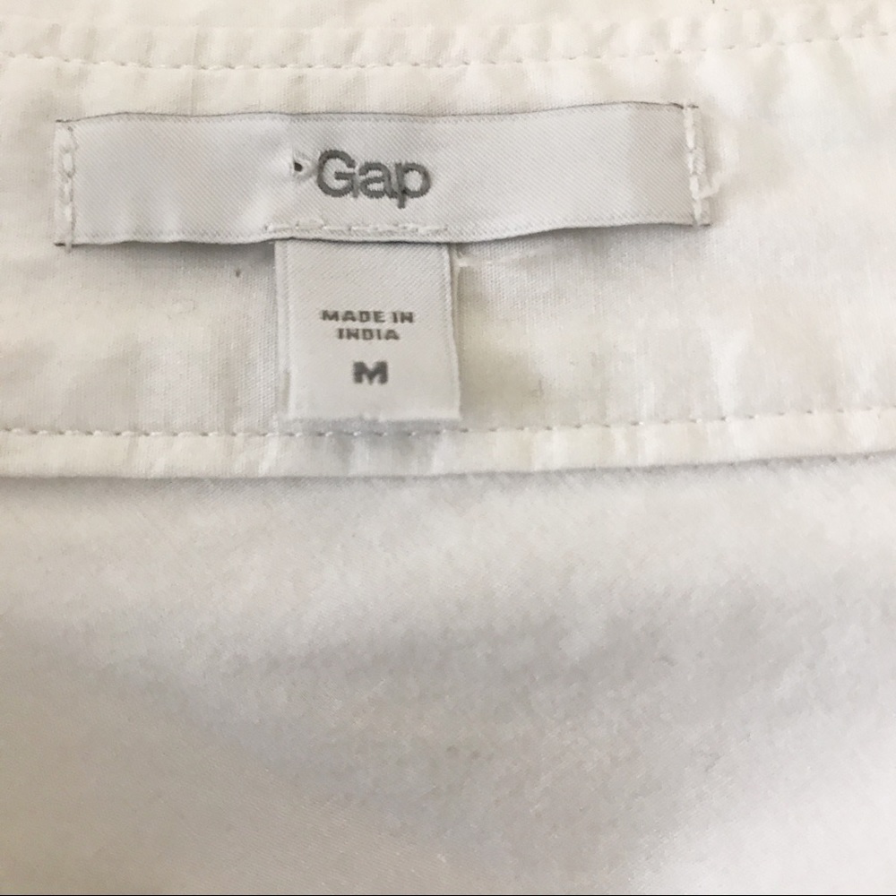 Gap White Button Down Modern Western Shirt M - Picture 7 of 8